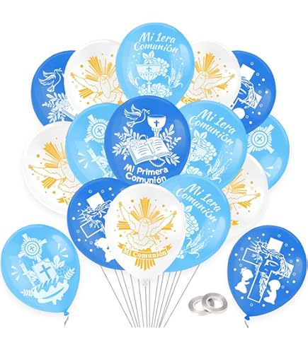 Primera Comunión En Hermosos Tonos De Globos Para Niña O Niño