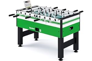 ‎SPORTIME Sportime Tischkicker Connect & Play | Profi Kickertisch mit App-Funktion | Laminiertes Spielfeld, Gleitlager, Niveauausgleich, Zählwerke | In versch. Farben | 142x75x87,5 cm | 63 kg