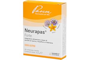 NAMED NATURAL MEDICINE NAMED Neurapas Forte Integratore Alimentare Naturale con Iperico, Passiflora e Valeriana | Supporta il Tono dell’Umore e il Rilassamento | Integratori Stress, Ansia e Insonnia | 60 Compresse da 16,8 g