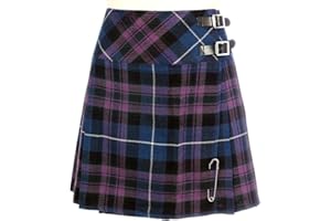 The Scotland Kilt Company Women's Scottish Mini Billie Kilt Mod Skirt in Pride of Scotland Tartan - Ladies Stylish Highland Dress Outfit