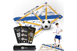 BIORYC ® Tappetino da calcio Diatomea + video allenamento + borsa da trasporto | Tappetino di abilità antiscivolo 60 x 90 cm della tua squadra preferita | Mondiali di club
