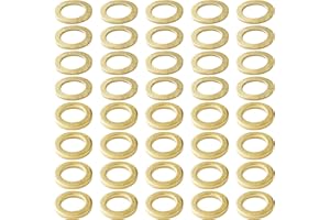YIXISI 40 Pezzi Rondelle 10.2x15x1/2 mm Ottone - Anelli Porte