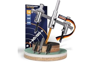 FALKE WERKZEUGE Falke FKS-H 120 nóż tarczowy - uniwersalny do drewna, tworzywa sztucznego, płyt gipsowo-kartonowych | średnica regulowana bezstopniowo (40-120 mm) – regulowana otwornica