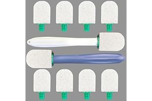 HSLXBY Kamień do czyszczenia toalety z uchwytem, do czyszczenia toalety, głębokich plam, do łazienki, toalety, kuchni, basenów, głębokich plam (10 sztuk)