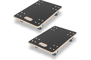 FIVMEN 2X Rollbrett Transportroller 60x40 cm Möbelroller Rollbretter Transport mit Bremse Transporthilfe Umzug Möbel-Transport bis zu 200 kg Traglast