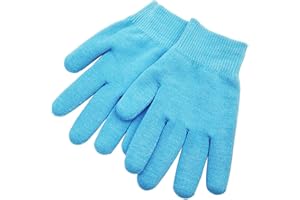 Pinkiou Moisturizing Gloves, Cotton Gloves for Dry Hands,Eczema Gloves Women Whitening Softening Moisturising Gloves SPA Gel Inner (Blue)