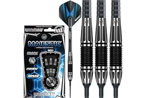 ‎WINMAU WINMAU Majestic Profi Wolfram Softip Dartpfeile mit Flights und Schäfte