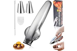 MOAZIFI Kastanien Schneider, Maroni Schneider, Edelstahl Kastanienöffner, Maronenzange, Robuster Nussknacker für Walnüsse, Maronen, Chestnut Cutter, Vielseitiger Kastanienschneider, Maronen Schneider