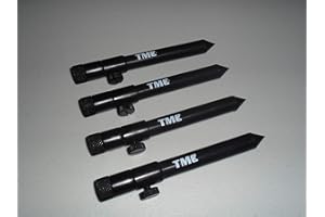 TMC 4 x Lightweight Aluminium Extendable Bank Sticks 15-25 cm's. Rod Rests, Buzz Bar, Alarms. Carp & Coarse Fishing