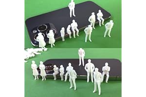 FANGHUIER 100 Pieces Figures Seated Travelers Miniature Figures 1:50 New White Unpainted Character Models Miniature Figure (1:50 white)