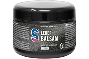 ‎DR. WACK DR. WACK S100 Leder-Balsam 250 ml - Lederpflege mit Jojobaöl & Bienenwachs - Farbauffrischung Motorradbekleidung - Schutz vor Nässe & Alterung - Für Matt- & Glattleder - Hochwertige Motorradpflege