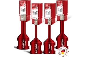 BAYERTAL® Fliesenbohrer Set 4tlg. 5, 6, 8 10 mm, M14 Premium – Diamantbohrer Set für harte Fliesen und Feinsteinzeug - Industrie Premium Qualität für professionelle Ergebnisse!