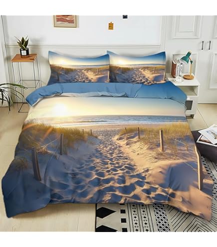 Starfish Conch Comforter Cover Ocean Marine Themed Bedding Set Sea Creatures Copripiumino Copriletto in Microfibra Hawaiian Sealife Arredamento Biancheria da Letto Matrimoniale