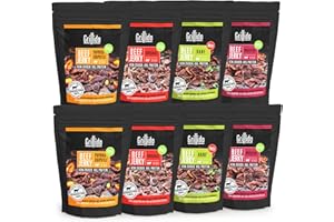‎GRILLIDO Grillido 8er Beef Jerky Mixpack I 8 x 30g I MADE in GERMANY I 100% NATÜRLICH I Trockenfleisch-Snack vom Rind