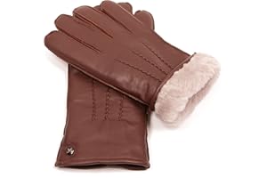 Hand Gewand by Weikert Exklusive Lederhandschuhe aus Lammnappa gefüttert mit 100% Merino Lammfell, schwarz, Lammfellhandschuhe Herren, warm