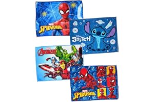 CLONDO Tovaglietta in Tessuto Set 4 Pezzi Bambino, Per Spiderman Avengers Stitch Fan, 40x30cm, Pranzo, per il Tempo Libero e la Scuola, Pieghevole