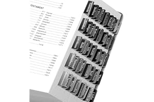 GOTIDEAL Bibel-Tabs, 90 Tabs, laminierte Bibelreiter aus Kunststoff für Männer und Frauen, große Druck-Bibel-Tabs zum Studium der Bibel, Index-Tabs für Altes und Neues Testament, Bibeletiketten Tabs,