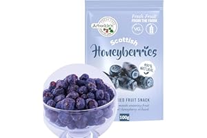 Arbuckle's Freeze Dried Honeyberry Whole Fruit Snack 100g Nutritious and Healthy Honeyberries Direct from Farm Shop, Natural, for Baking, Breakfast Cereal Topper, Yogurt, Cake Decorations