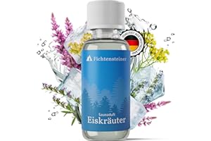 ‎FICHTENSTEINER Fichtensteiner Saunaaufguss Eiskräuter - Sauna Aufgussmittel - Ergiebiger Sauna Aufguss für bis zu 100 Sauna Aufgüsse - Wohltuender Saunaduft Aufguss - Sauna Duft - 100ml Aufguss Sauna Zubehör