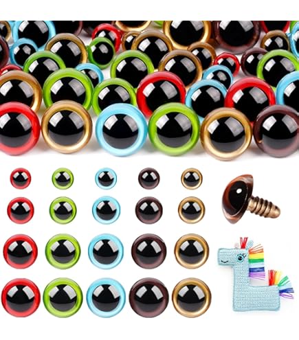 PATIKIL Yeux De Sécurité Flash De 14-30mm, 60 Ensembles D'Faux Yeux