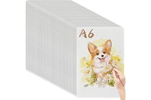 TTYSHIP® 150 Blätter Aquarellpapier A6, 300g/m² Aquarellpapier Postkarten, 10 x 15cm Aquarell Karten Blanko für Anfänger Künstler Zeichnen