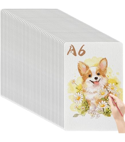 PATIKIL 40 Set Cartoncini Per Acquerello In Puro Cotone 140lb/300 GSM