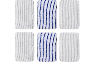 BRIOTA 6 panni in microfibra, panni in microfibra di ricambio per Rowenta Clean & Steam ZR850002 ZR005801, ZR005804 (blu e grigio)