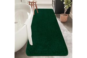 Rururug Badrumsmatta, mjuk mikrofiber badmatta, stor badrumsmatta, 120 x 50 cm, halkfri, tvättbar