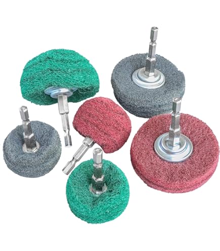 Disco Abrasivo In Schiuma Per Trapano - Grana 80 - Per Legno E Metallo - Con Grani Di Corindone - Foto 6