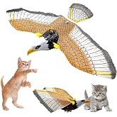 SOGUD Elektrikli (Pille &Ccedil;alışan) U&ccedil;an Kartal Kedi Oyuncağı | Asılı İnteraktif Kedi Oyuncağı | Hareketli Kanatlı U&ccedil;an Kuş | Ke