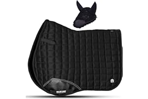 Gallop Shop Glow General Purpose Saddle Pad Set (Full, Black)