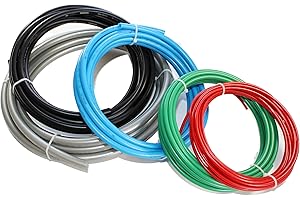 CNCTEC Festo Tuyau pneumatique PEN 5 m Ø 4, 6, 8, 10, 12 mm bleu, argent, noir, vert, rouge original Festo (Ø 8 mm – rouge)
