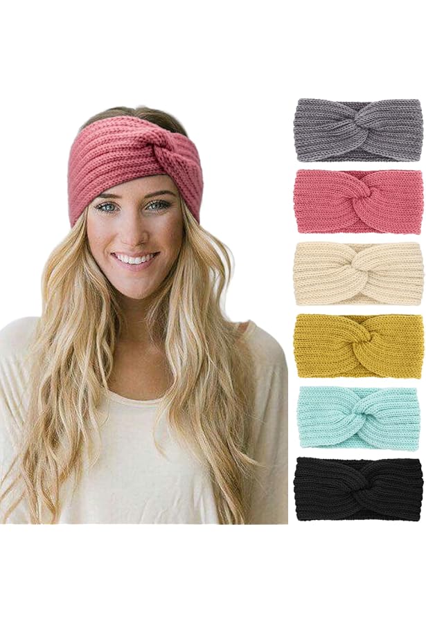 Lot De 4 Bandesaux Tricotés Pour Femme - Serre-tête Chaud D'Hiver, Cache-Oreilles | Laine Acrylique, Élastique