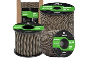 Abma Cord Paracord 2mm 100% Nylon Corda 15m Tipo I Corda da Paracadute a 1 Filo - Max. 45 kg - Tattico Camo