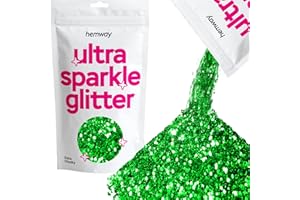 Hemway supplémentaire Chunky Glitter 100 g 3,5 oz cosmétique Safe 1mm 1/24 - vert émeraude