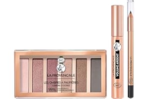 La Provençale Bio - Routine Maquillage - 3 produits Bio & Naturel - Mascara, Palette Ombres à Paupières et Crayon Khôl