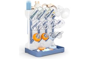 GoMaihe Stojak do suszenia butelek dla niemowląt - oszczędzający miejsce uchwyt do suszarki