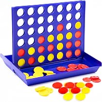 Gioco 4 In Fila ZUNIPLEX | Versione Grande | Gioco Da Viaggio In ABS | Strategia Per Bambini 3-8 Anni