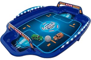 Ninco - NincoRacers Goalcars Supercup Set med 2 radiostyrda bilar 1:64 med boll och futuristisk arena 70 x 50 cm