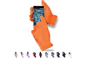 AXELENS Winter Touch Screen-handskar för män och kvinnor Mjuk och varm fleecestickad ullfleeceinteriör - för , och Presentförpackning ingår!