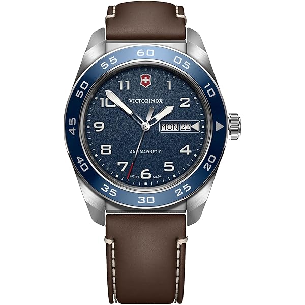 Victorinox Leather Chrono Classic Analog Brown Dial Men Watch