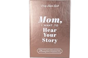 DXZZM Mom, I Want To Hear Your Story, A Mother's Guided Journal To Share Her Life & Her Love, Tell Me Your Life Story Journal, Leather Wrapped Hardback,Meaningful Memory Journal For Mom Gift (Rose Gold)