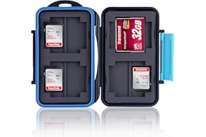 Ares Foto® Memory Card Protection Box / Protective cover / Card Case for 8 SD Cards and 4 Compact Flash (CF) Cards