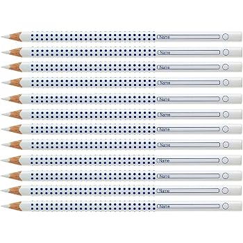 2 Faber Castell Jumbo Grip Tafelstifte Weiss Farbstift Fur