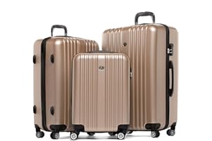 FERGÉ Set valises Trolley Toulouse | Bagages Rigide 4 Roues 360 degrés | Valises Voyage léger Vacances