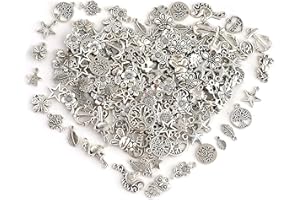 DAHI Circa 110pz Ciondoli Misti in Metallo per Fai da Te, Bracciali Charms, Collane, per la Creazione di Gioielli