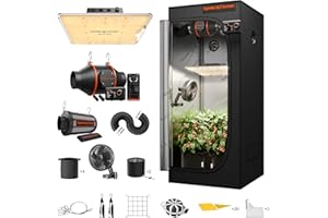 Spider Farmer SF1000 Samsung LM301H EVO Diodes Dimmable Grow Tent Kit 70x70x160cm Complete System 2.3x2.3ft With 4 Inch Inline Fan and Temperature Humidity Controller