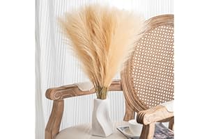 LEUYUEE 30 erba di pampa bianca – 55 cm finta erba di pampa decorazione artificiale alta erba di pampa per matrimonio, composizione floreale, decorazione per feste, Natale e casa
