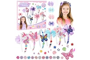 Aomaic Headband Making Kit for Girls Unicorn Gifts for 6 7 8 9 10 Year Old Girls Diamond Painting Headbands Arts and Crafts Kits for Kids Age 6-12 DIY Hair Accessories Set Birthday Presents