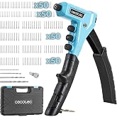 Cecotec FixerForce 4000 Full Equipment Manual Riveter Keyless Adjustment Includes 200 Rivets, 4 Nozzles of Different Sizes (2